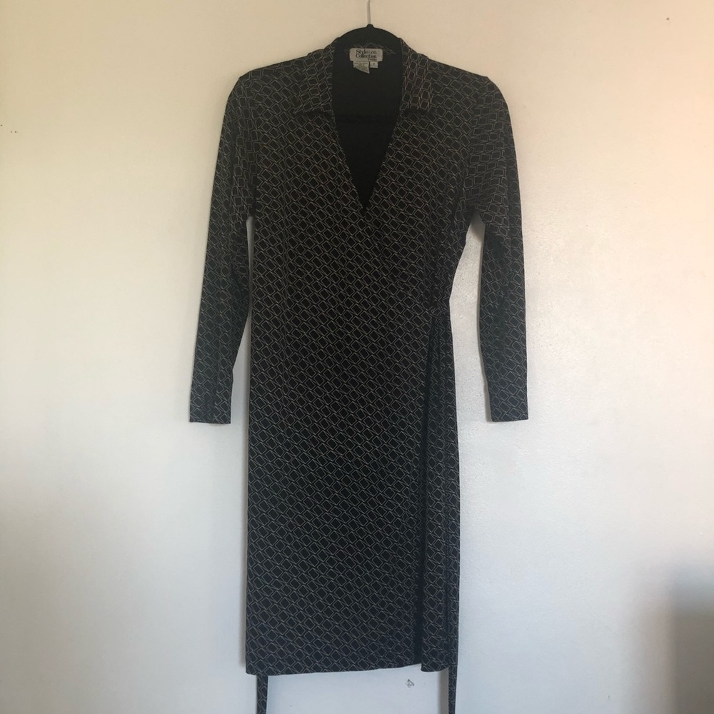 Style & Co Petite Long Sleeve Wrap Dress